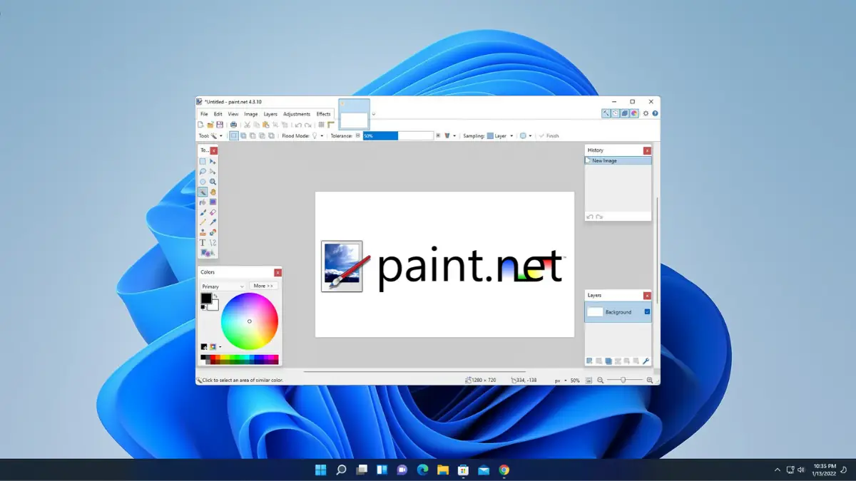 Paintnet fonctionne sur toutes les versions de Windows.